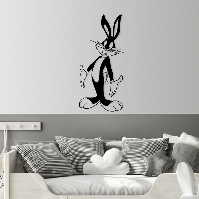 Wallity Bugs Bunny 1 Escultura de pared metálica negra Wallity Bugs Bunny 1 Escultura de pared metálica negra